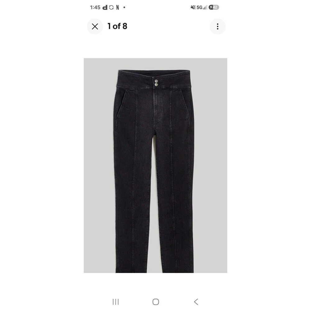 Madewell The Perfect Vintage Jean in True Black Wash: Tuxedo Edition Size 27